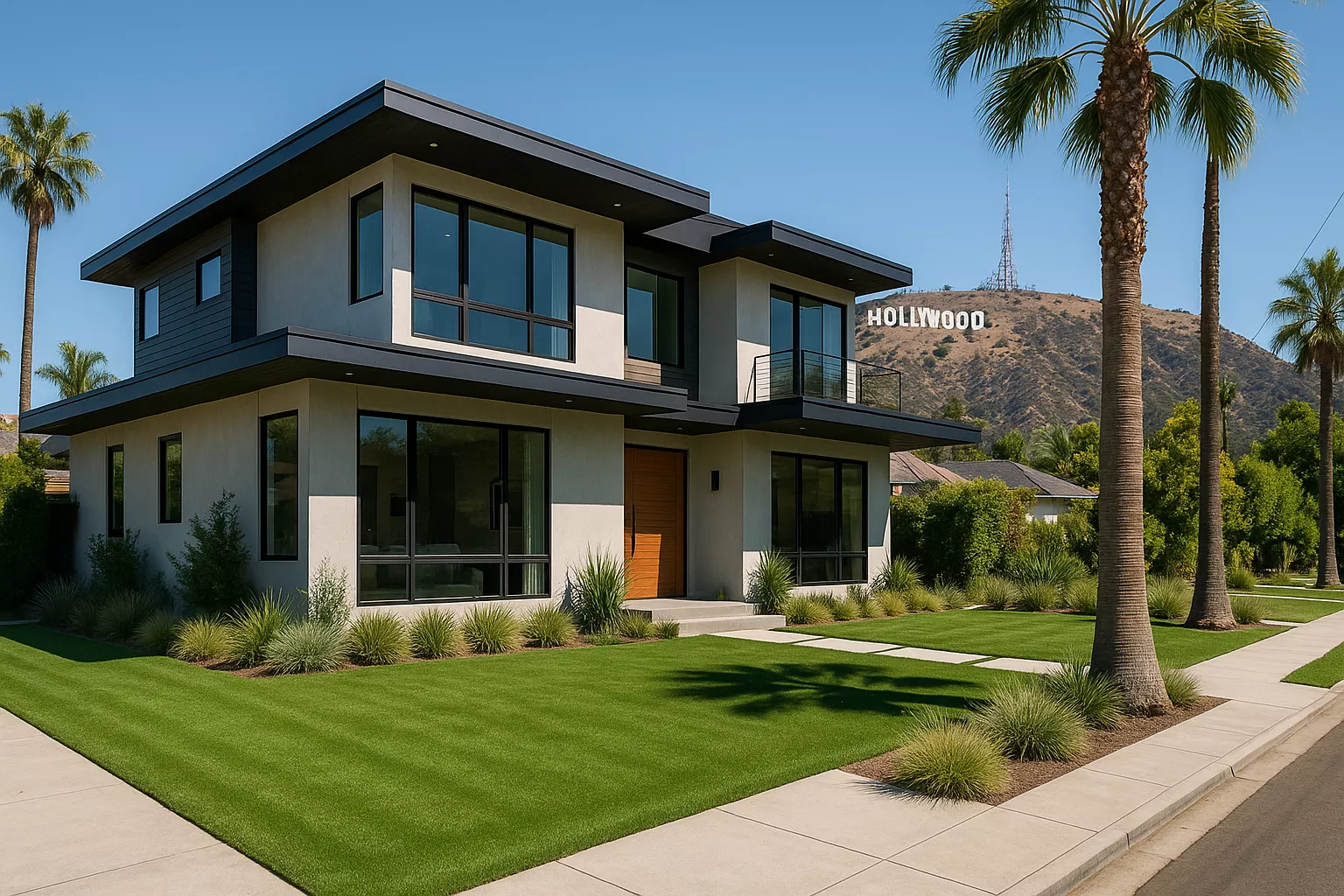 Beautiful artificial turf installation
